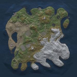 Thumbnail Rust Map: Procedural Map, Size: 3500, Seed: 1912673691, 15 Monuments