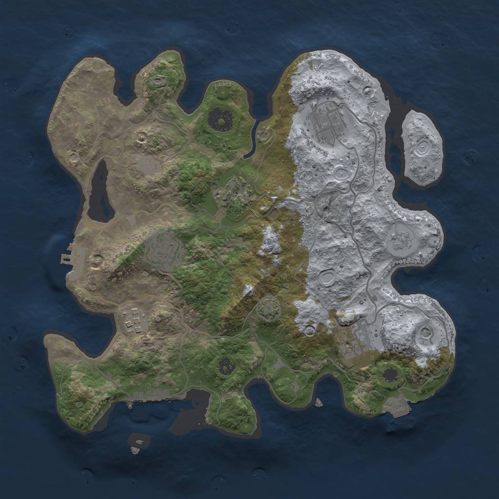 Rust Map: Procedural Map, Size: 3000, Seed: 1448754298, 13 Monuments