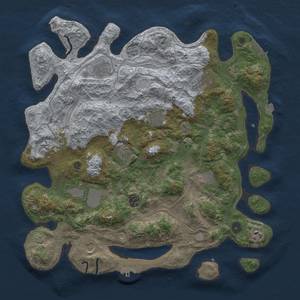 Thumbnail Rust Map: Procedural Map, Size: 4250, Seed: 1662689183, 19 Monuments