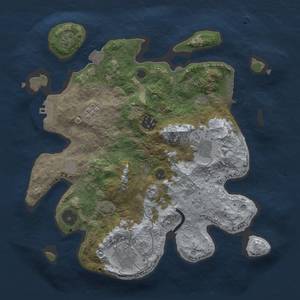 Thumbnail Rust Map: Procedural Map, Size: 3000, Seed: 2037238809, 11 Monuments