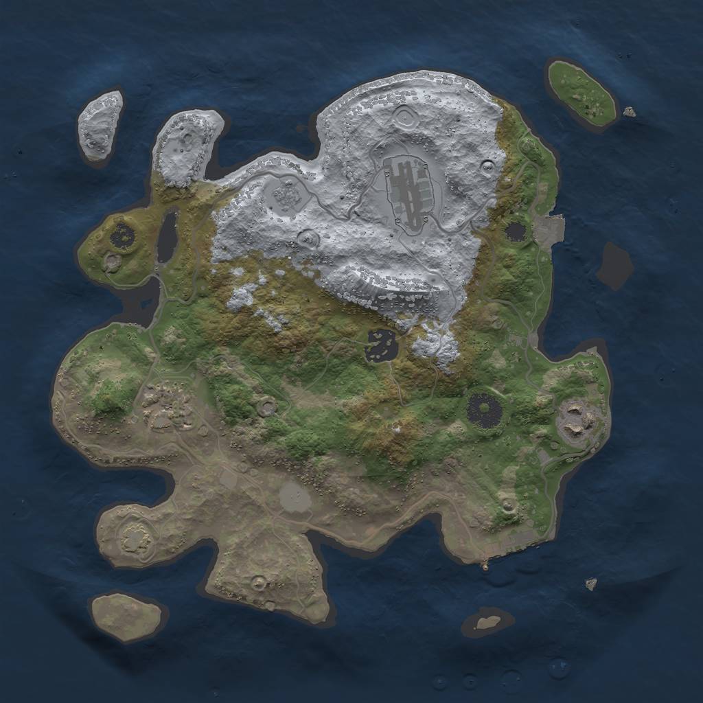 Rust Map: Procedural Map, Size: 3000, Seed: 1529998878, 10 Monuments