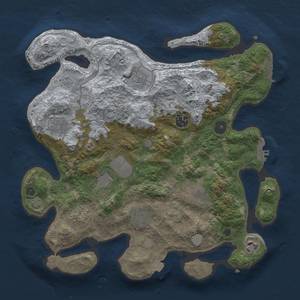 Thumbnail Rust Map: Procedural Map, Size: 3500, Seed: 1081807485, 17 Monuments