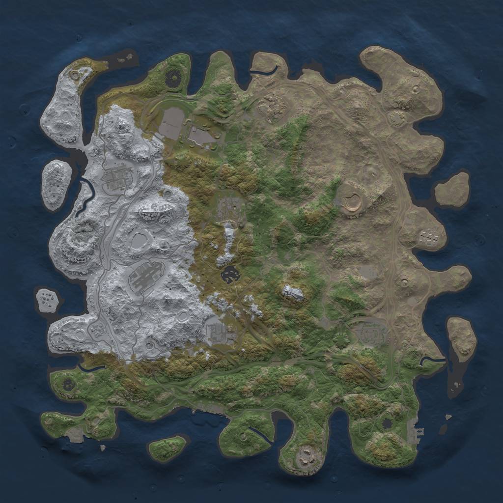 Rust Map: Procedural Map, Size: 4250, Seed: 150663960, 19 Monuments