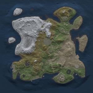 Thumbnail Rust Map: Procedural Map, Size: 3000, Seed: 703267883, 12 Monuments