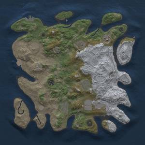 Thumbnail Rust Map: Procedural Map, Size: 3500, Seed: 924790443, 15 Monuments