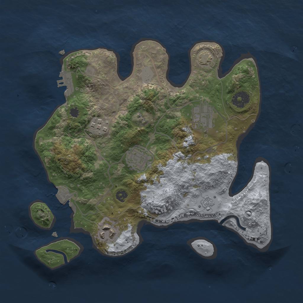 Rust Map: Procedural Map, Size: 2700, Seed: 1431704031, 10 Monuments