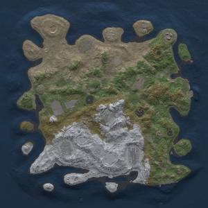 Thumbnail Rust Map: Procedural Map, Size: 3750, Seed: 160053, 18 Monuments