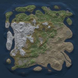 Thumbnail Rust Map: Procedural Map, Size: 4000, Seed: 2144459236, 19 Monuments