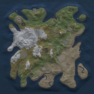 Thumbnail Rust Map: Procedural Map, Size: 3500, Seed: 870668168, 15 Monuments