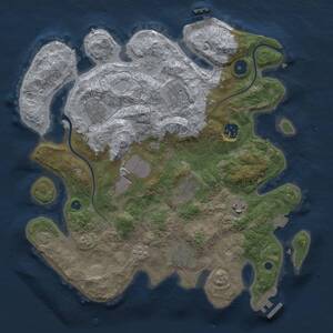 Thumbnail Rust Map: Procedural Map, Size: 3500, Seed: 1032557531, 14 Monuments