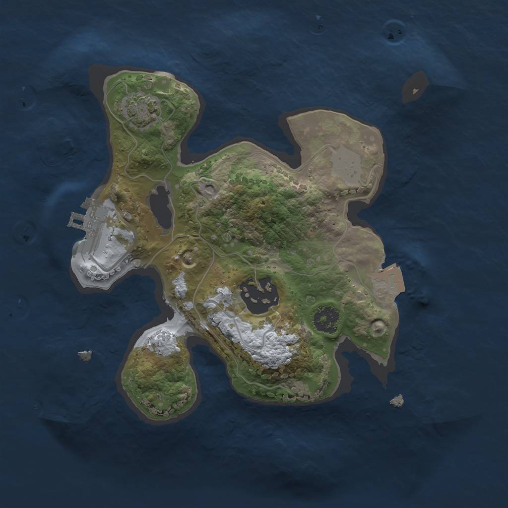 Rust Map: Procedural Map, Size: 2000, Seed: 428235580, 6 Monuments