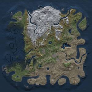 Thumbnail Rust Map: Procedural Map, Size: 4500, Seed: 442970109, 17 Monuments
