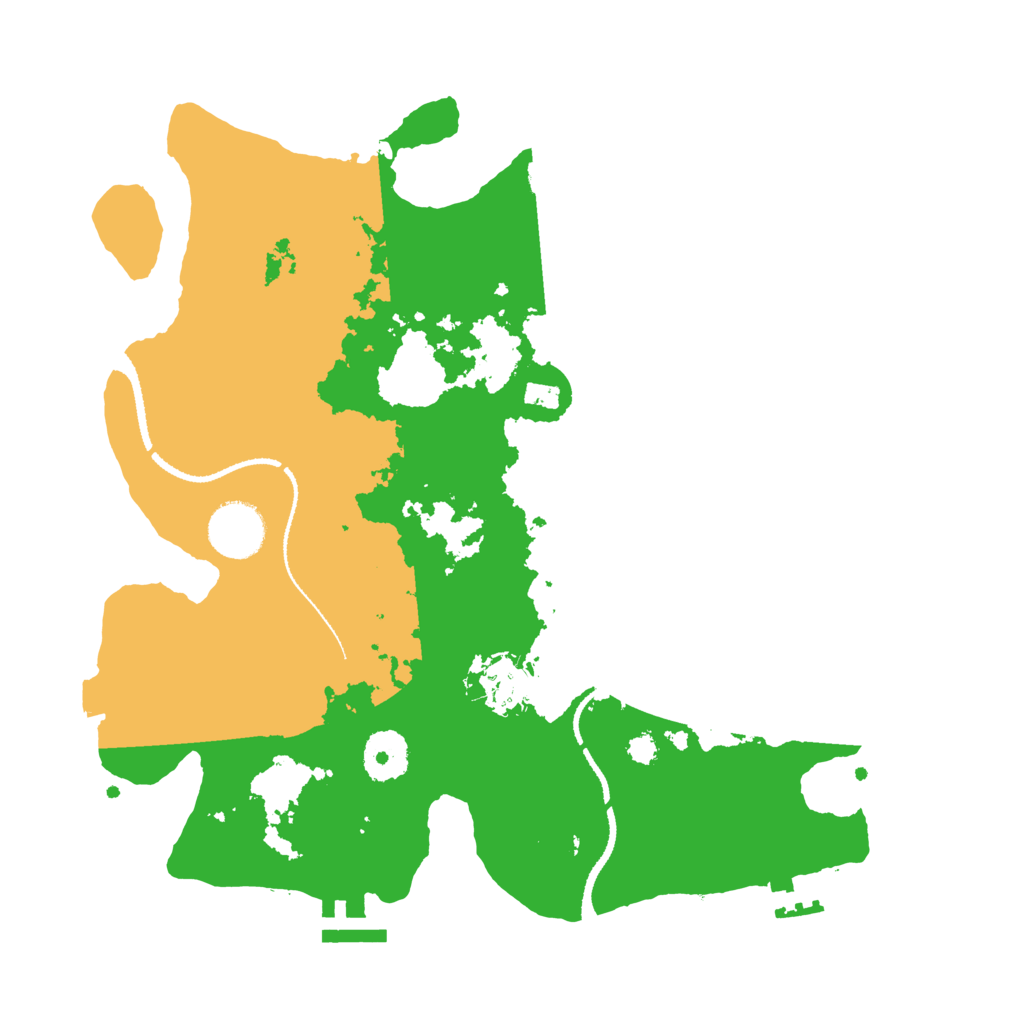 Biome Rust Map: Procedural Map, Size: 3200, Seed: 96632905