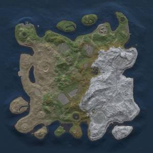 Thumbnail Rust Map: Procedural Map, Size: 3500, Seed: 736811990, 16 Monuments