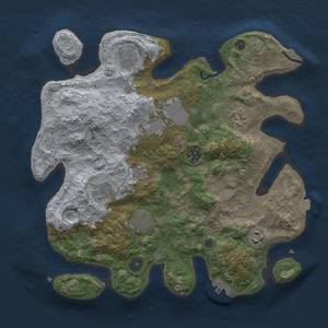 Thumbnail Rust Map: Procedural Map, Size: 3500, Seed: 1993020858, 15 Monuments