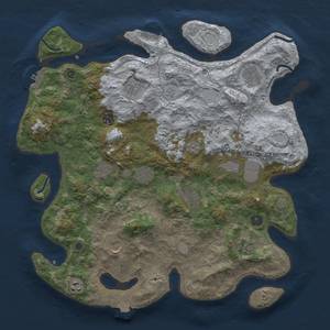 Thumbnail Rust Map: Procedural Map, Size: 4100, Seed: 66663, 19 Monuments