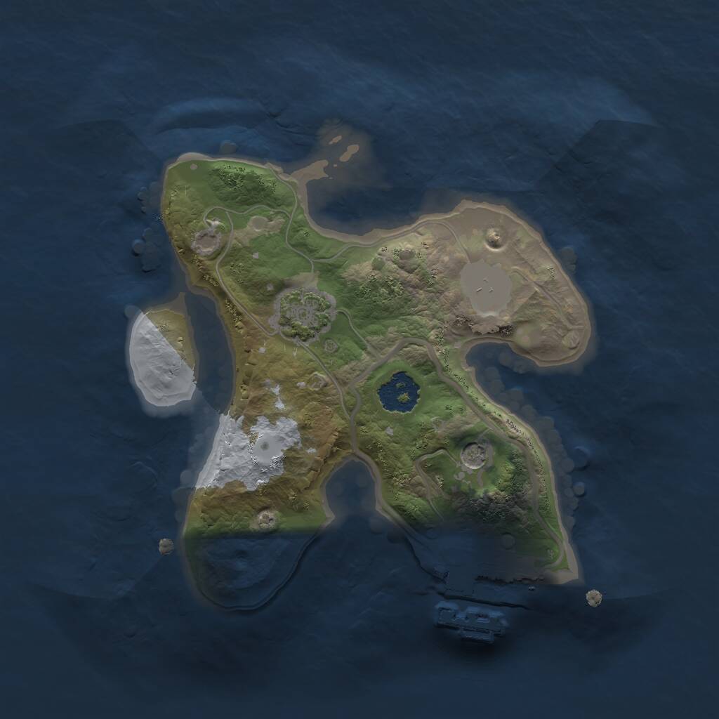Rust Map: Procedural Map, Size: 1800, Seed: 1046206070, 4 Monuments