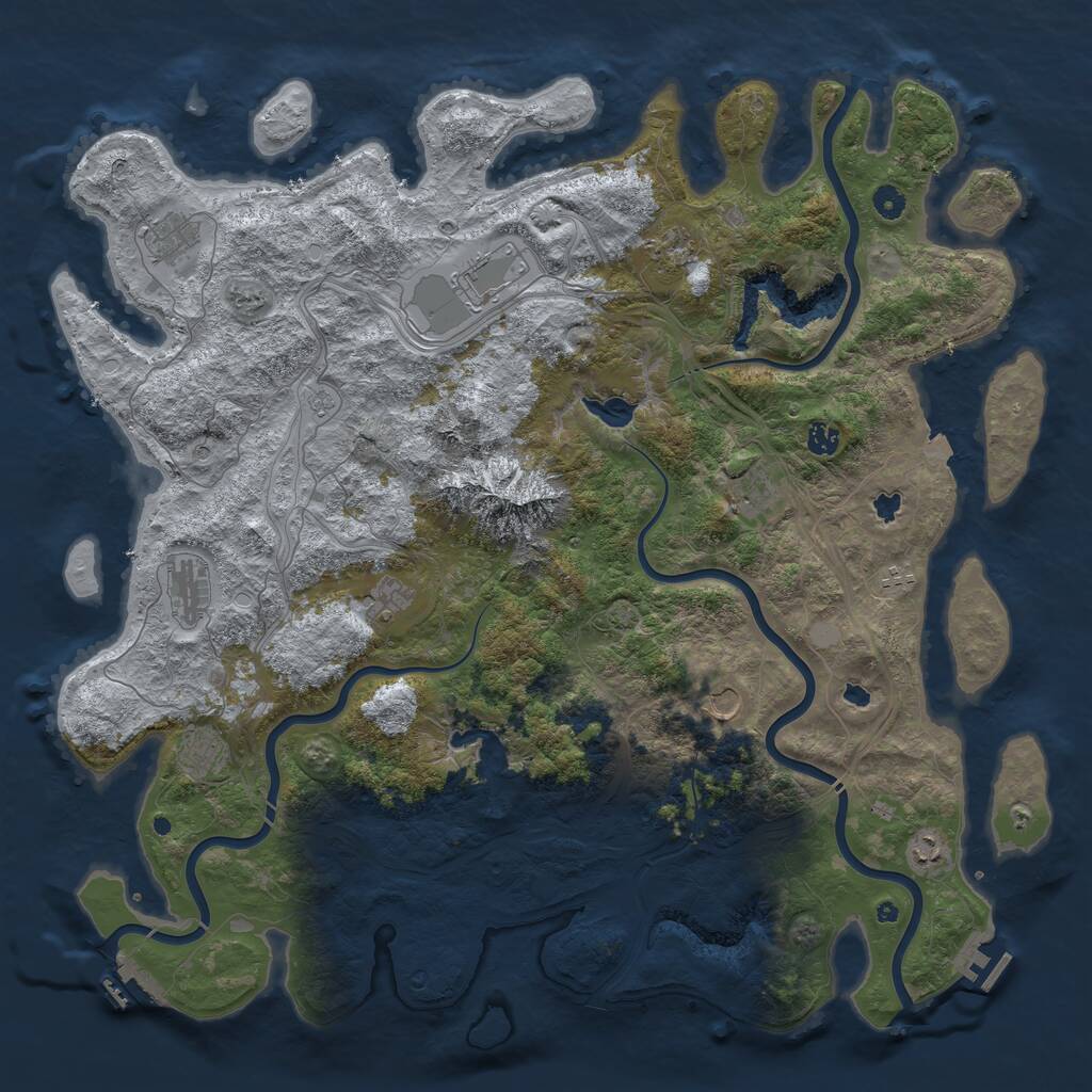 Rust Map: Procedural Map, Size: 5000, Seed: 66617271, 17 Monuments