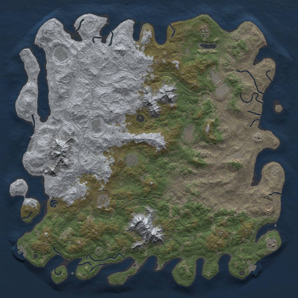 Rust Map: Procedural Map, Size: 5500, Seed: 8887100, 19 Monuments