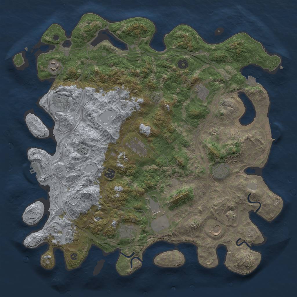 Rust Map: Procedural Map, Size: 4300, Seed: 15131, 19 Monuments