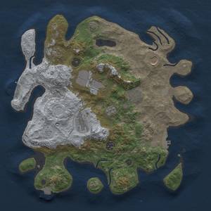 Thumbnail Rust Map: Procedural Map, Size: 3500, Seed: 1776020297, 15 Monuments