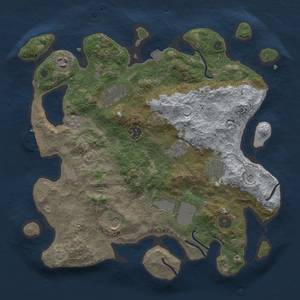 Thumbnail Rust Map: Procedural Map, Size: 3500, Seed: 366226355, 15 Monuments