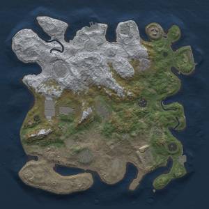 Thumbnail Rust Map: Procedural Map, Size: 3500, Seed: 737916874, 18 Monuments