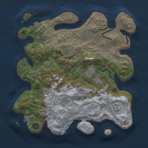 Thumbnail Rust Map: Procedural Map, Size: 3500, Seed: 1032253894, 15 Monuments