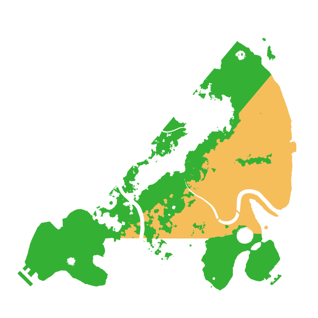 Biome Rust Map: Procedural Map, Size: 3500, Seed: 20925677