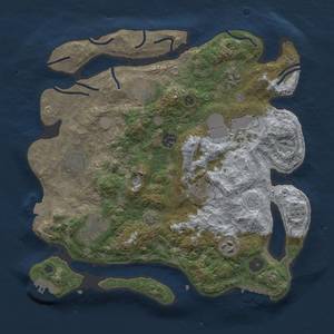 Thumbnail Rust Map: Procedural Map, Size: 3500, Seed: 425719529, 17 Monuments