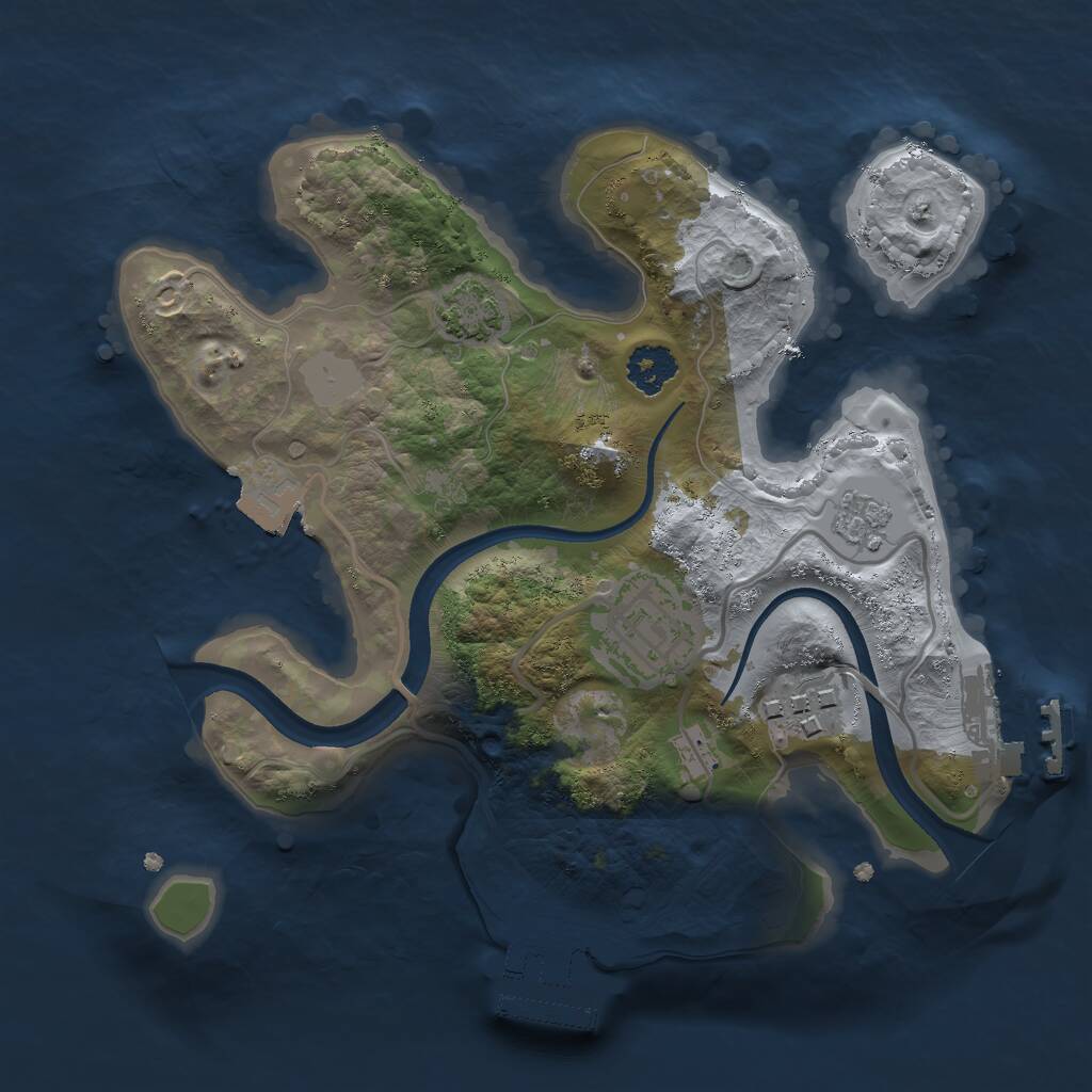 Rust Map: Procedural Map, Size: 2250, Seed: 11805151, 7 Monuments