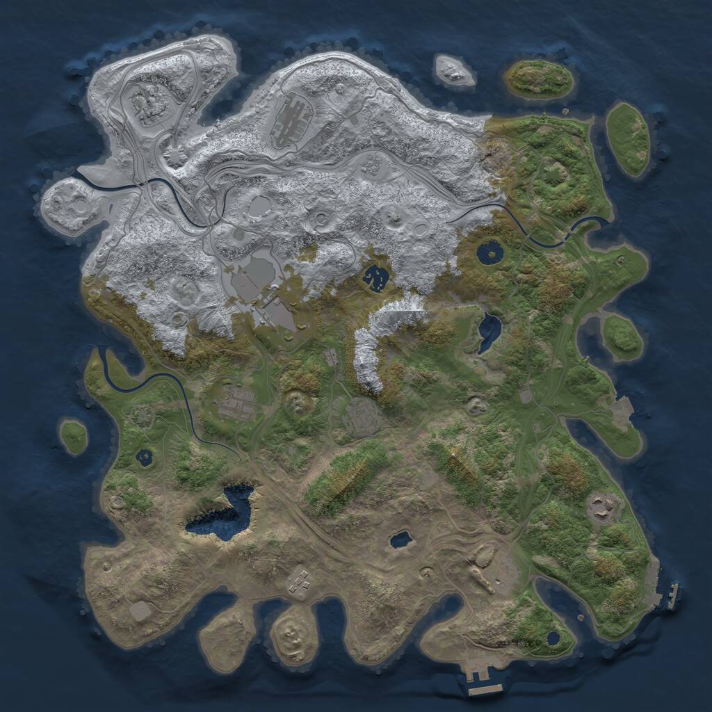 Rust Map: Procedural Map, Size: 4250, Seed: 969420, 15 Monuments