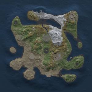 Thumbnail Rust Map: Procedural Map, Size: 2500, Seed: 1875199489, 8 Monuments