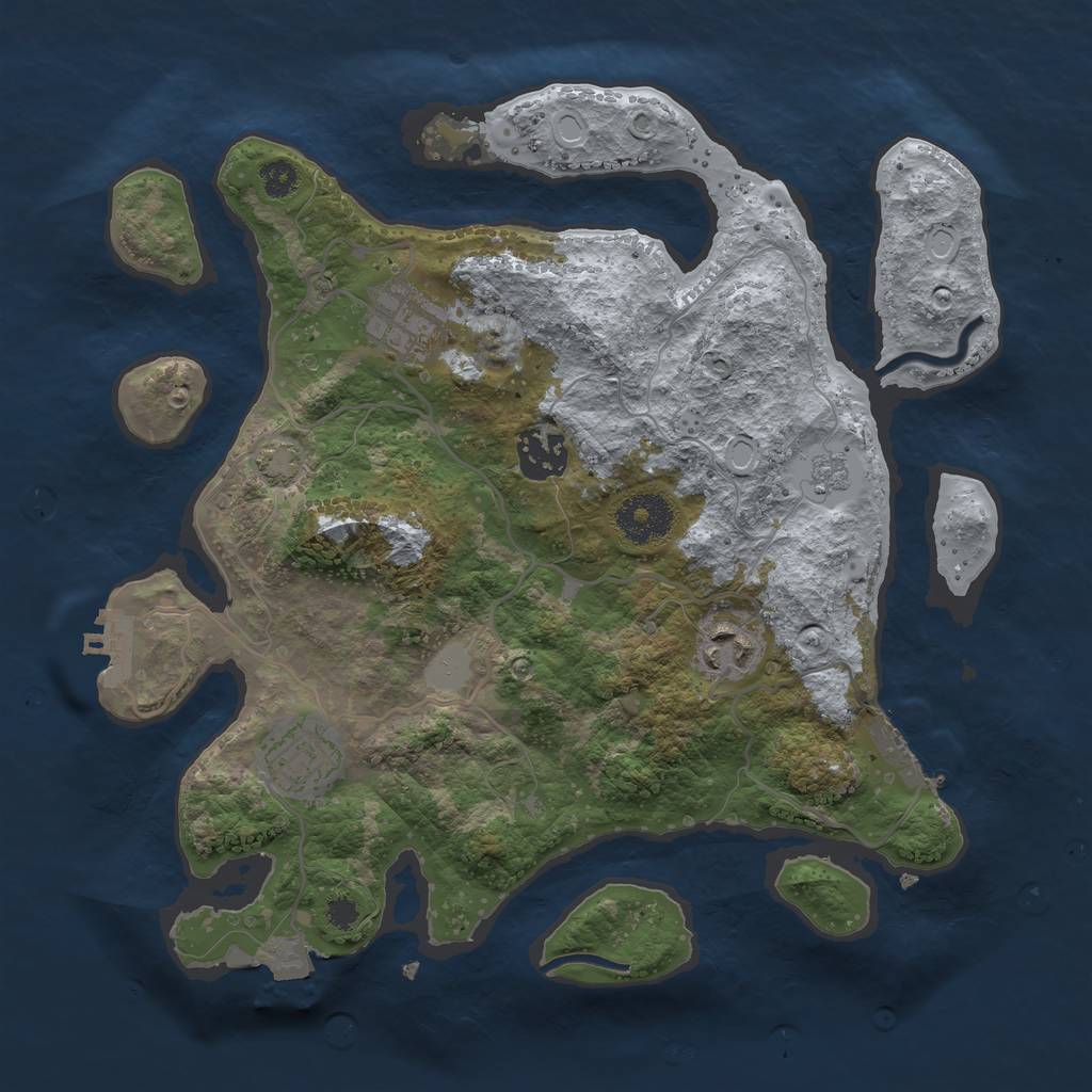 Rust Map: Procedural Map, Size: 3100, Seed: 58634831, 11 Monuments