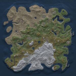 Thumbnail Rust Map: Procedural Map, Size: 4500, Seed: 1202216613, 16 Monuments