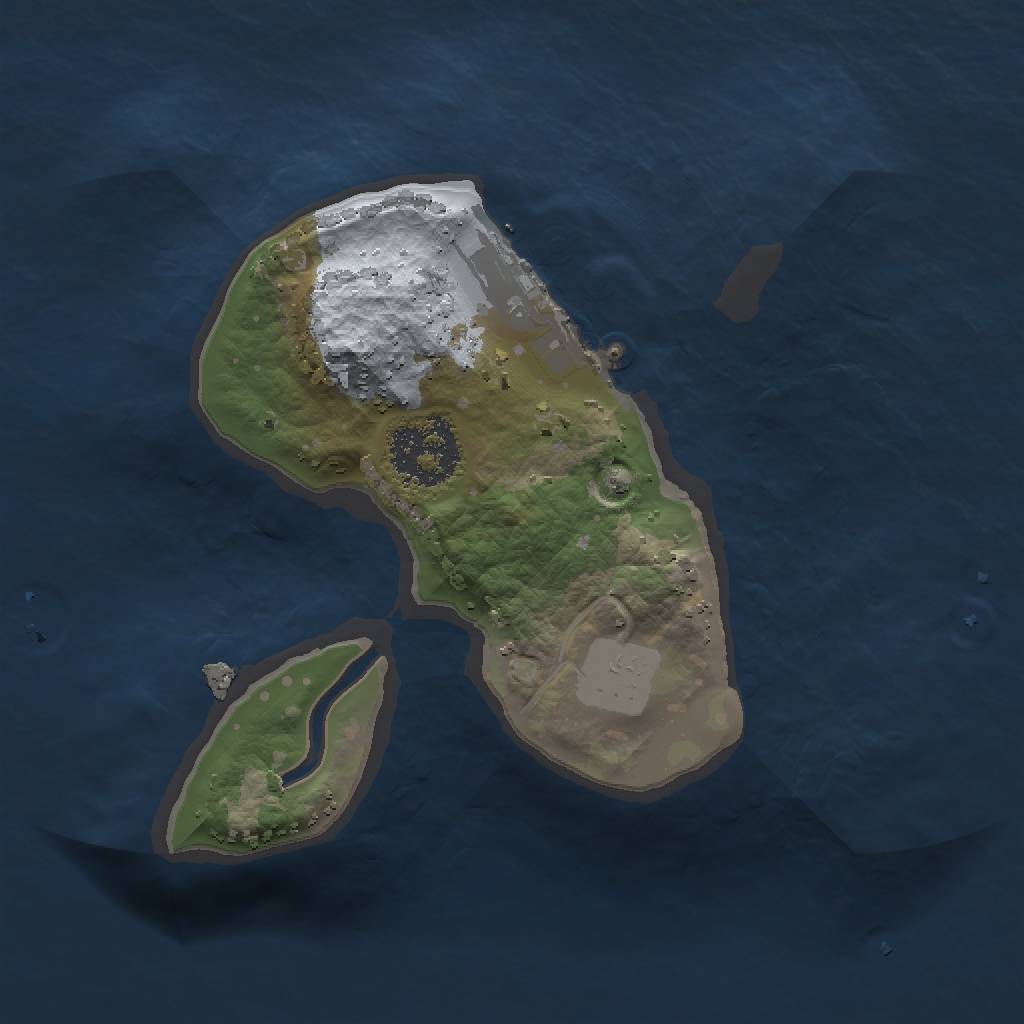 Rust Map: Procedural Map, Size: 1500, Seed: 1808806465, 4 Monuments