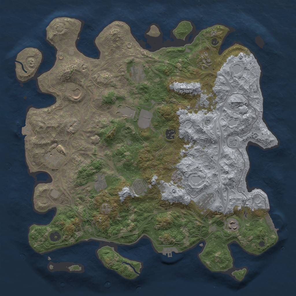 Rust Map: Procedural Map, Size: 4250, Seed: 26794, 19 Monuments