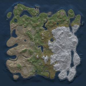 Thumbnail Rust Map: Procedural Map, Size: 4000, Seed: 2005760738, 15 Monuments