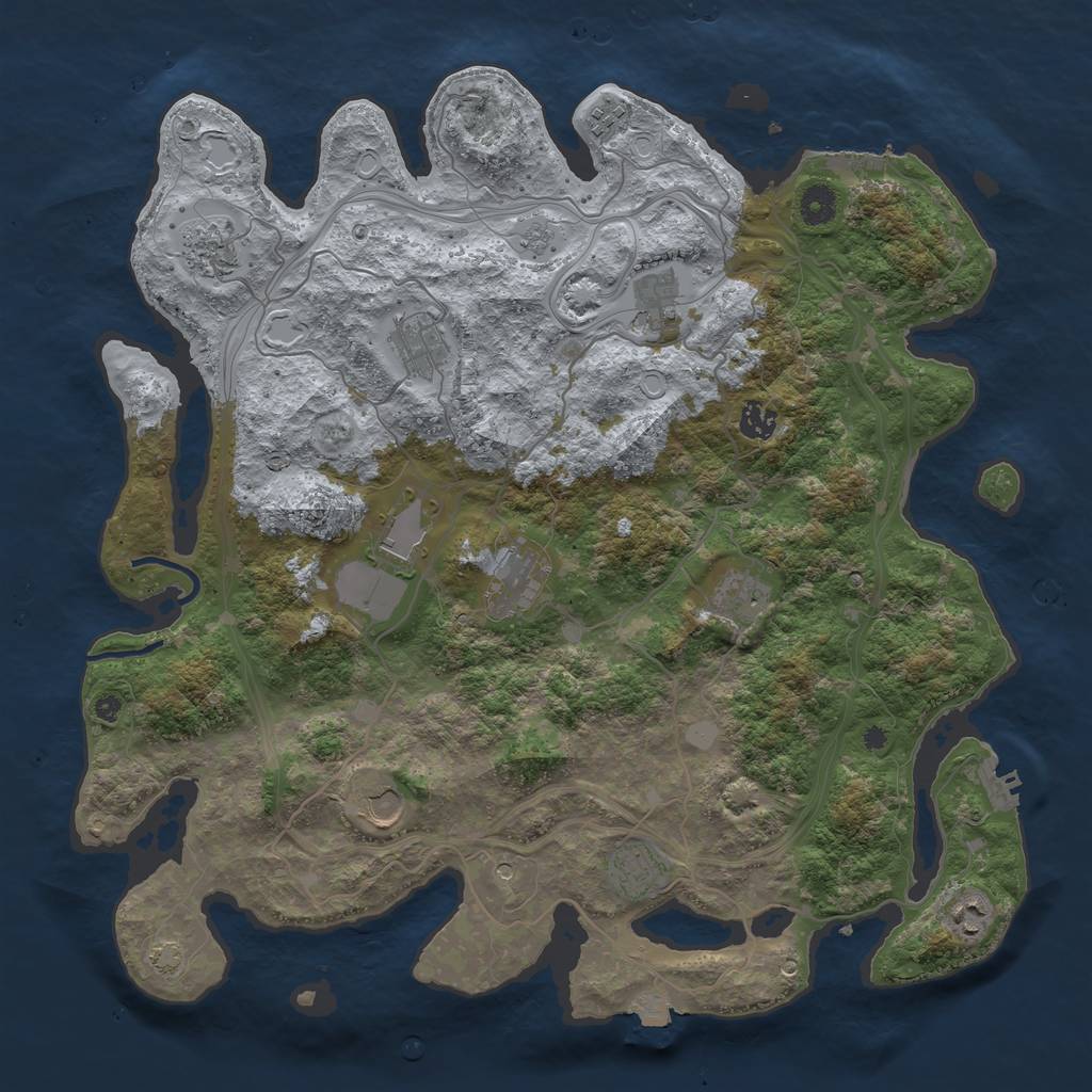 Rust Map: Procedural Map, Size: 4250, Seed: 5379, 19 Monuments