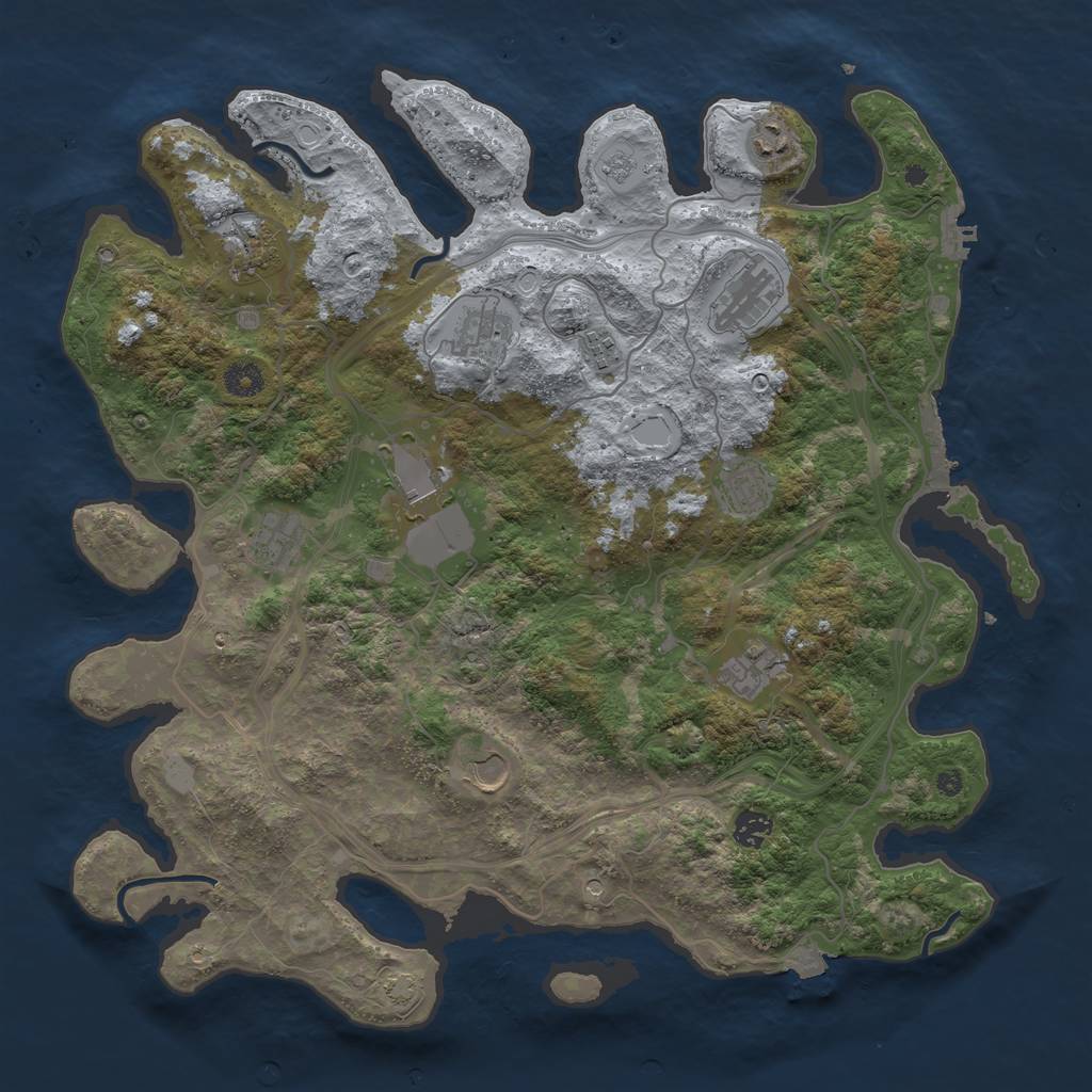 Rust Map: Procedural Map, Size: 4250, Seed: 444, 19 Monuments