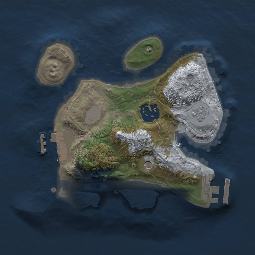 Rust Map: Procedural Map, Size: 2000, Seed: 993042491, 6 Monuments