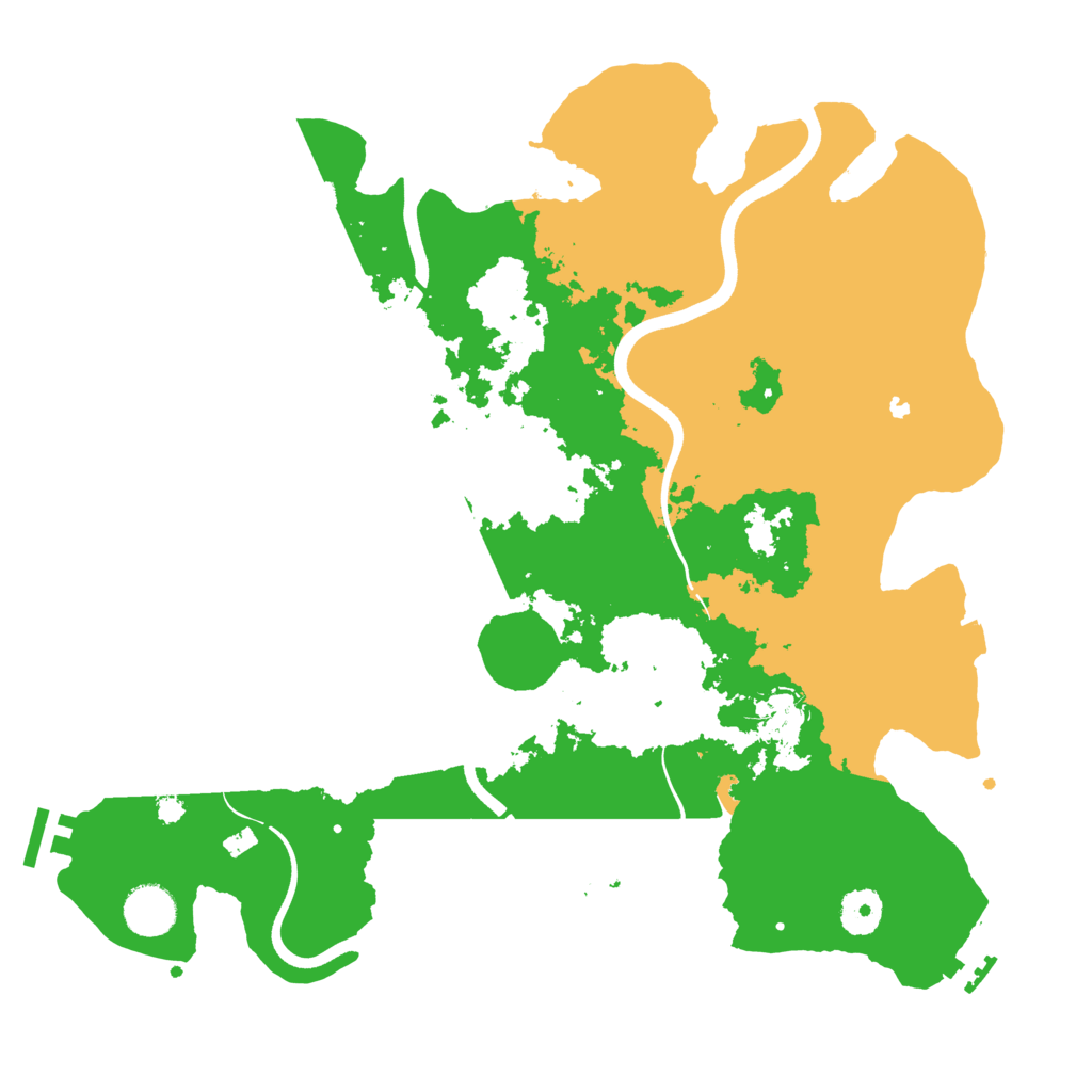 Biome Rust Map: Procedural Map, Size: 3700, Seed: 206616