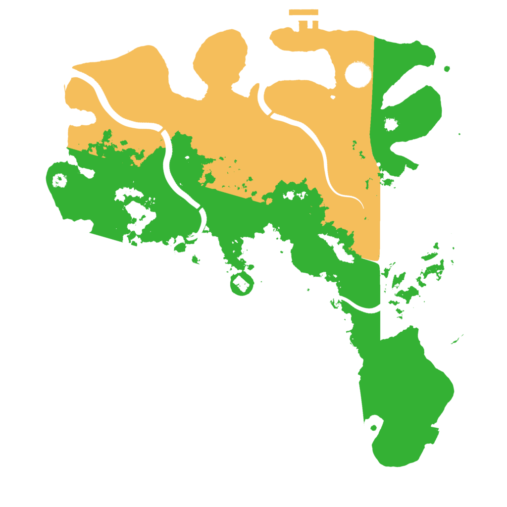 Biome Rust Map: Procedural Map, Size: 3500, Seed: 71122