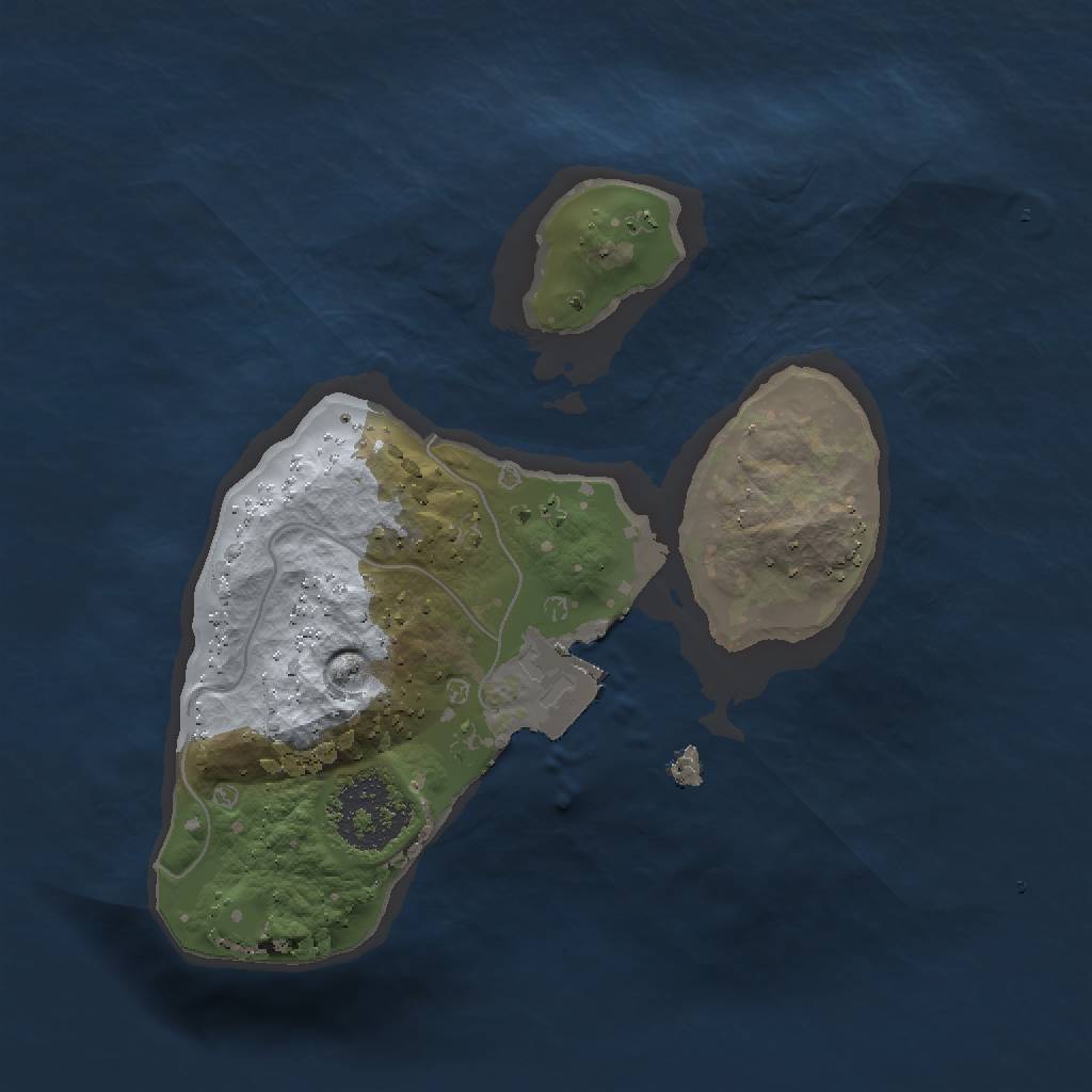 Rust Map: Procedural Map, Size: 1500, Seed: 118285629, 3 Monuments