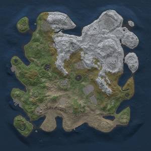 Thumbnail Rust Map: Procedural Map, Size: 3500, Seed: 1866223890, 16 Monuments