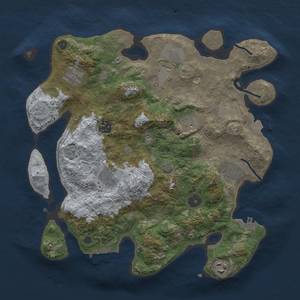 Thumbnail Rust Map: Procedural Map, Size: 3500, Seed: 2197158, 16 Monuments