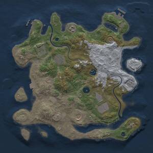 Thumbnail Rust Map: Procedural Map, Size: 3500, Seed: 1810687901, 13 Monuments