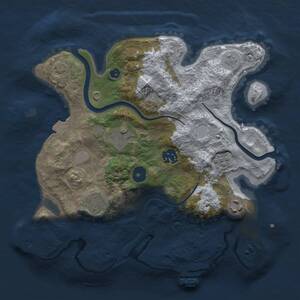 Thumbnail Rust Map: Procedural Map, Size: 3000, Seed: 2037384657, 10 Monuments