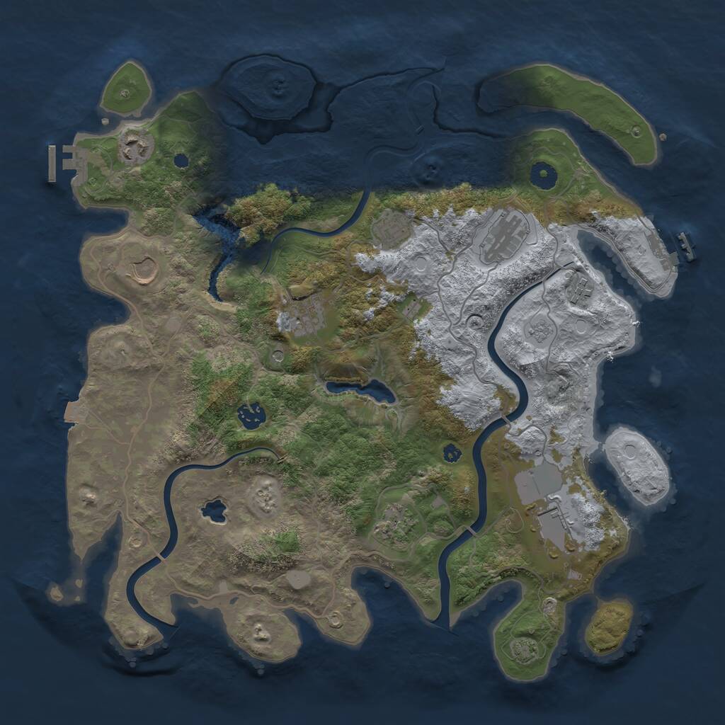 Rust Map: Procedural Map, Size: 4000, Seed: 103082722, 15 Monuments