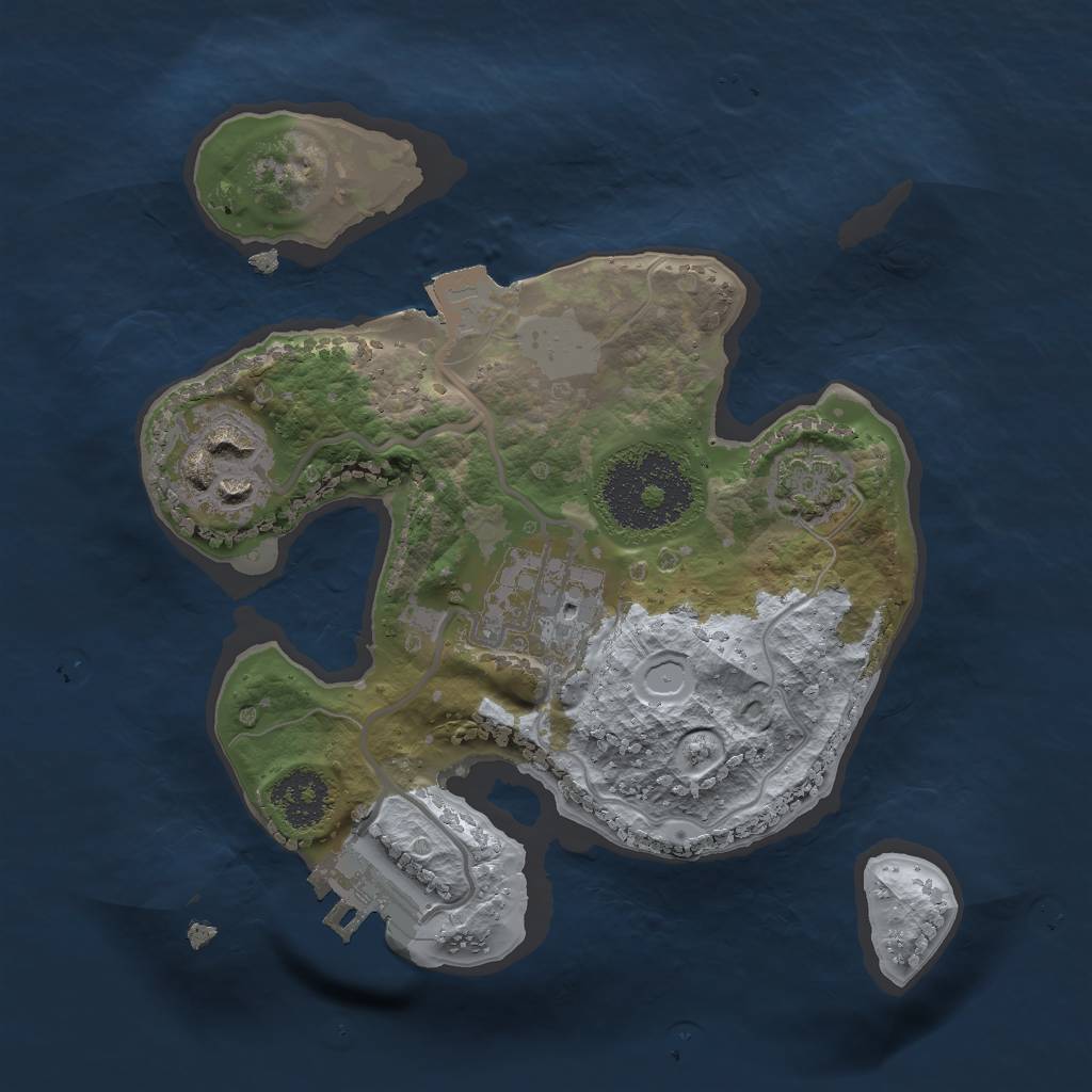 Rust Map: Procedural Map, Size: 2000, Seed: 1523784644, 7 Monuments